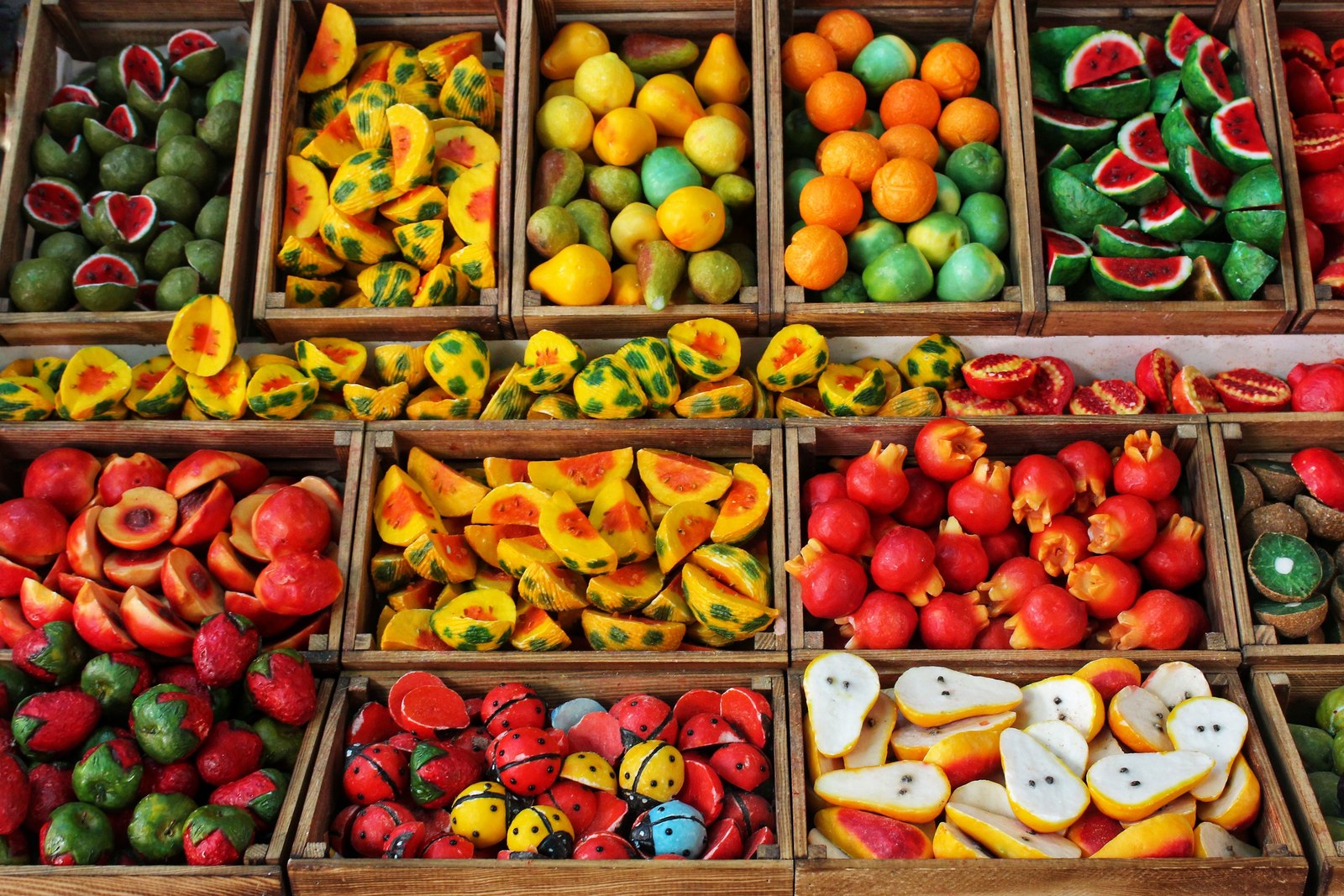 Fresh produce displayed in a market or wholesale distribution setting.