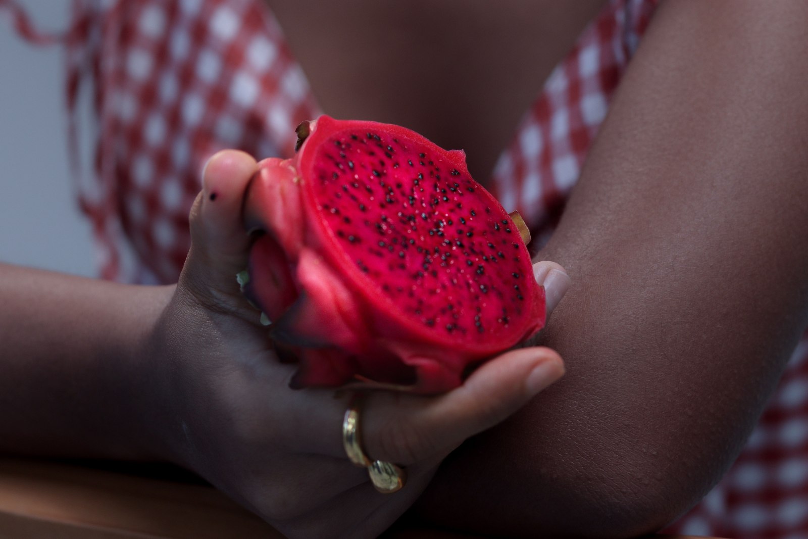 Illustrative dragon fruit photograph; flesh colour and cultivar are not verified.