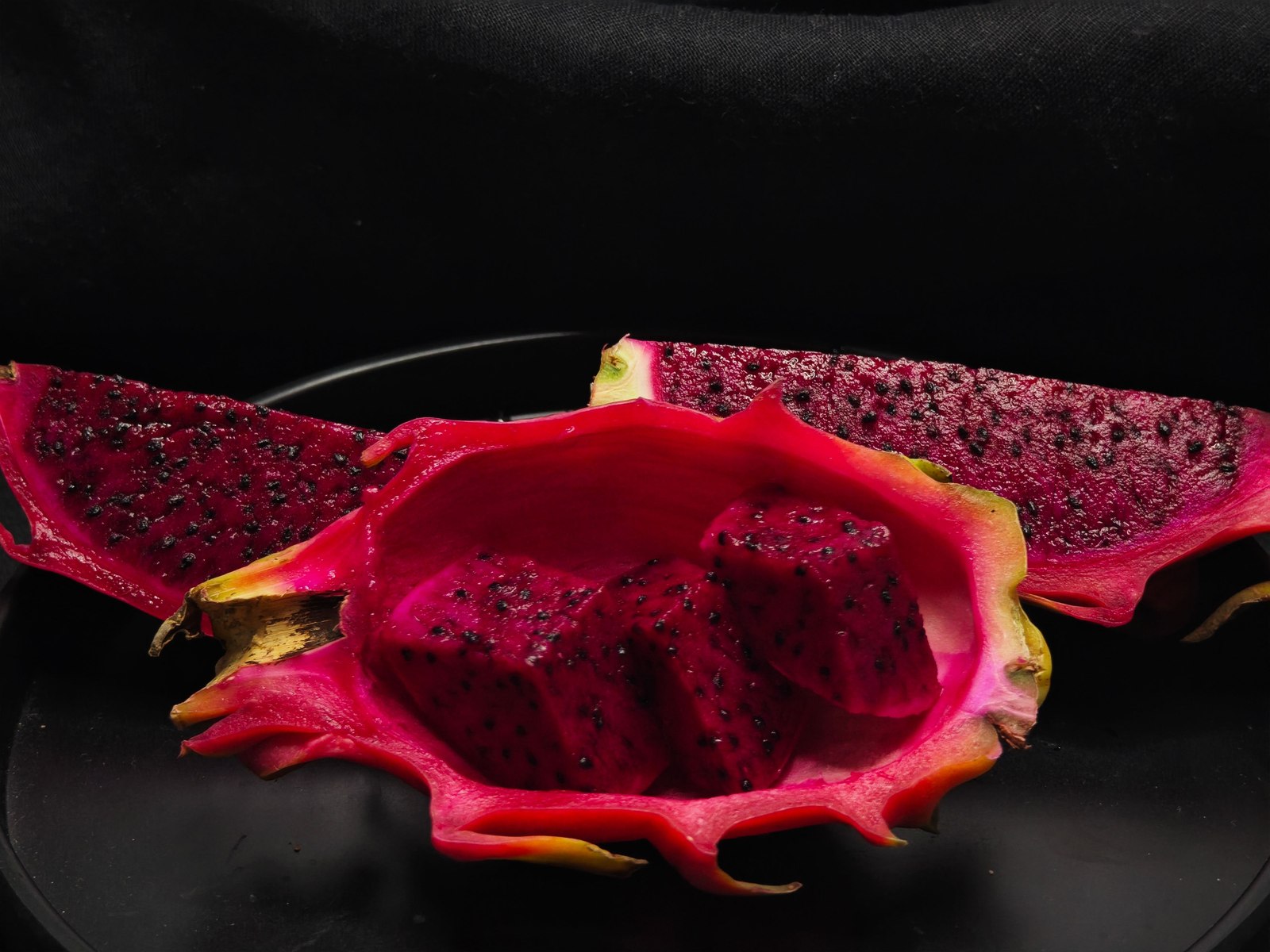 Illustrative dragon fruit photograph; flesh colour and cultivar are not verified.